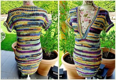 Strickanleitung für Sommerpullover mit kurzen Ärmeln und Sommermütze | *SummerSplash* | SPAR-SET *2 in 1*