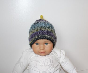 Strickanleitung Baby-Mütze, Babymütze ca. 4 - 10 Monate, unisex - Bild 5