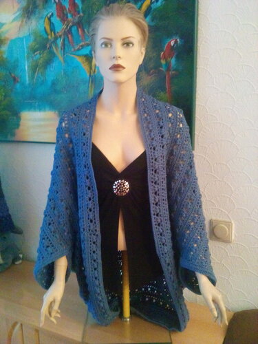 Häkelanleitung Frühlings Seelenwärmer / Cape / Lounge Jacke / Cardigan One size fits all - Bild 3