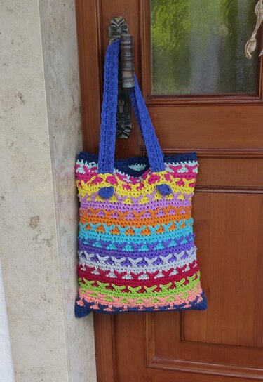 "Happy" gehäkelte Tasche / Shopper / Umhängetasche - Bild 8