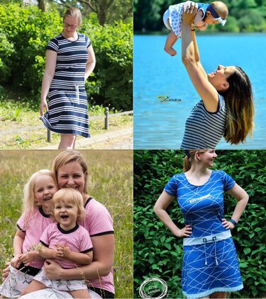 E-Book Meer Mama Kleid Gr. 36-46+ Plottdateien Set Anker, Muscheln, Statements - Bild 4