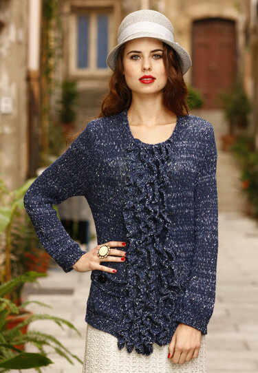 Strickanleitung Bouclé-Jacke Solidea