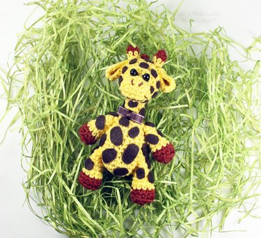 Anhänger (Deko) Giraffe, 11 cm - Häkeln
