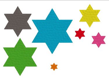 XL Sparset Stickdatei Sterne und Herzen - Sticken