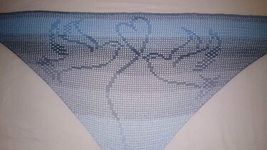 Motivtuch LovelyDove, Dreieckstuch, Häkelanleitung - Bild 2