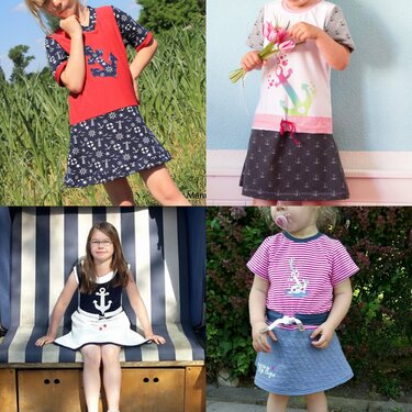 Ebook Meer Mädchen Kleid Gr. 62-170 + Plotterdateien SET Anker, Muscheln, Statements - Bild 4