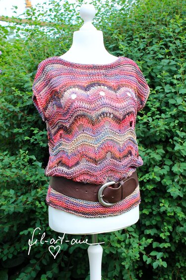 Shirt / Tunic "Linnea", Knitting Pattern, Size S - L/XL - Image 4
