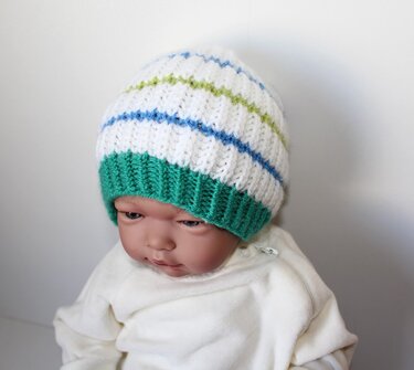 Strickanleitung Baby-Mütze, Babymütze, ca. 2 - 7 Monate - Bild 9