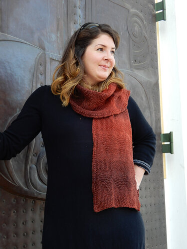 Scarf with hearts knitting pattern "Bisou" - Image 2