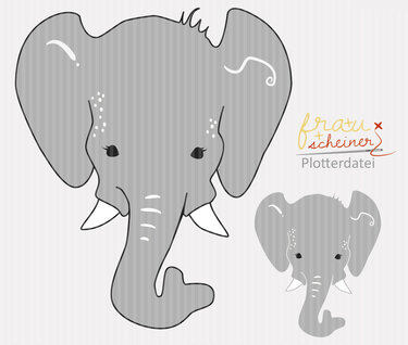 Plottervorlage Elefant - Plotting
