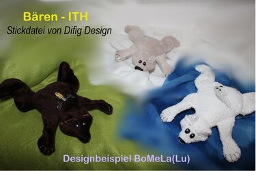 Ith Stickdateien Bärenmix für den 13x18 Rahmen - Sticken