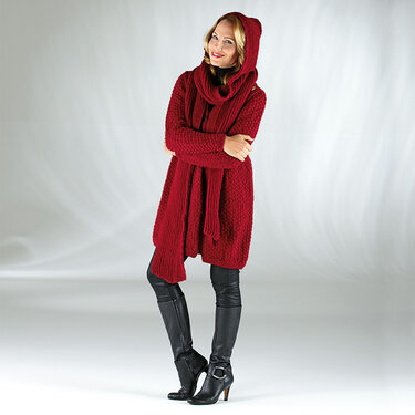 Strickanleitung Kapuzenschal "Sporty" 757018 - Bild 2