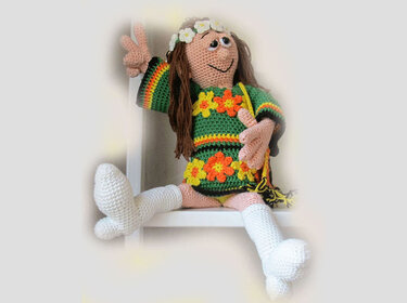 Flower Power girl Lily - Crochet