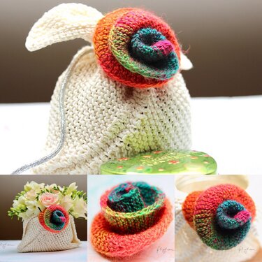 Utensilo Beutel "Rosi-Cosi", Strickanleitung, für Anfänger geeignet