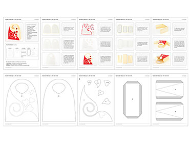 Tasche mit Herzen – Bastelanleitung mit Vorlagen