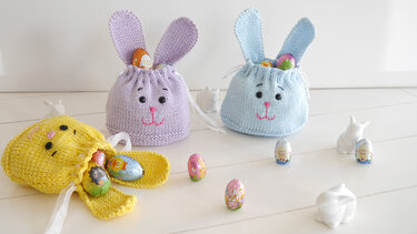 Knitting Pattern - Cute Bunny Bag - not only for Easter - No.159E