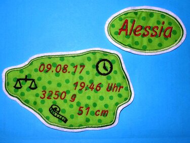 Stickdatei zur Geburt - Baby - Sticken