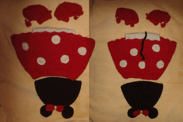 Mauskostüm für Mädchen Größe 62-68 - Häkeln