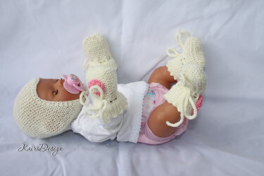 Baby doll knitted set - Knitting