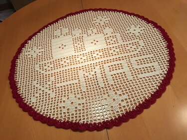 Häkeln / Tischdecke rund / X-Mas / Weihnachten / Advent