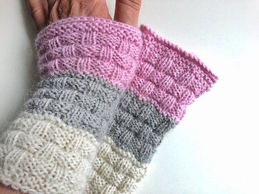 Classics - Handstulpen stricken Flechtmuster 2 Versionen - Bild 6