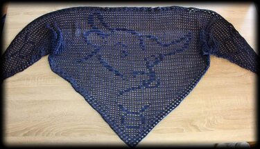 Motivtuch Stier, Sternzeichen, Dreieckstuch, Häkelanleitung