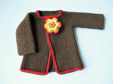 Häkelanleitung Babyjacke Rippstrick-Style - Gr. 56/62