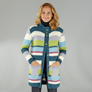 Strickanleitung Damenlongjacke "Sporty" 758003 - Bild 2