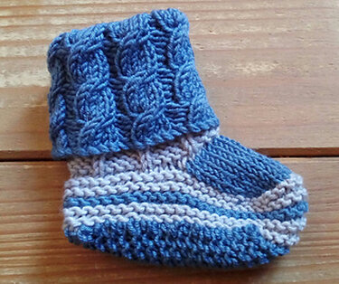 Jessica Baby Booties - Knitting