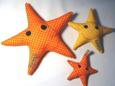 Stickdatei Sterne Stickdatei ITH Kissen Rassel Anhänger - Sticken