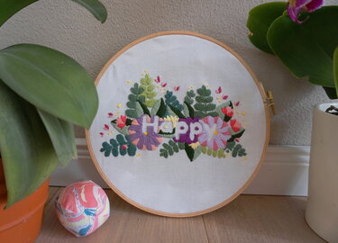 Stickmuster und Anleitung "Happy 1" - Sticken