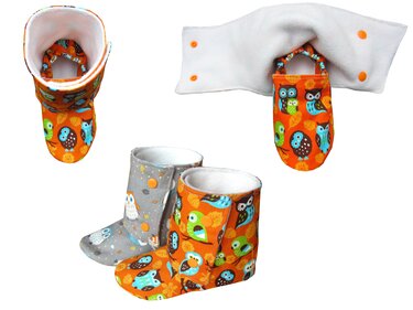 Kinder-Hausschuhe - Schnittmuster & Nähanleitung