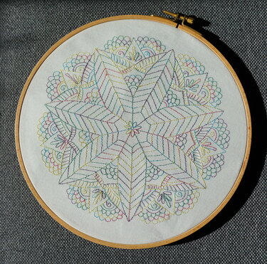 Stickmuster und Anleitung "Mandala Sternblume" - Sticken