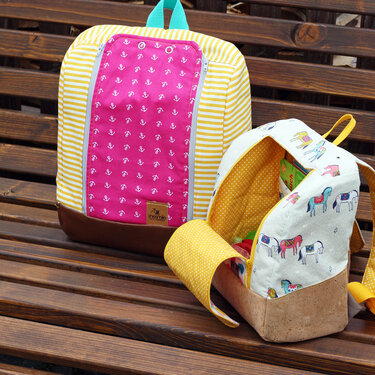 Rucksack "KlapPack" (Nähanleitung und Schnittmuster in 2 Größen)