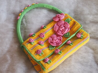 Three Roses' Bag - Crochet