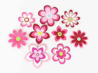 Deko-Blumen aus Papier – Set 1 – Bastelanleitung und Vorlagen