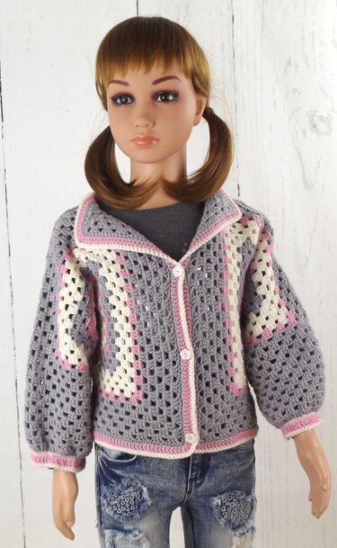 Häkelanleitung Kinderjacke "Granny", Gr. 98 - 110 - Bild 3
