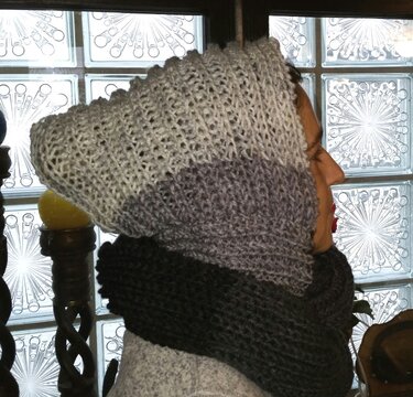 Kapuzen-Loop "Patent" - schnell gestrickt und kuschelweich - Stricken