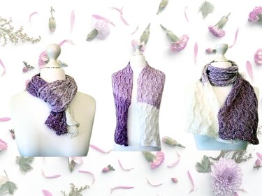 Knitting pattern cable scarf Nami