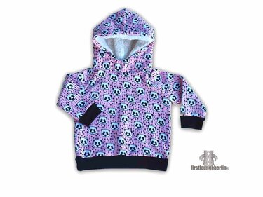 Kuschel Hoodie Kinderpulli Kapuzenpullover Nähanleitung & Schnittin 9 Größen 62/68 - 158/164 von firstloungeberlin