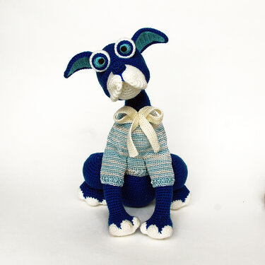 Amigurumi Pattern for Meditative Dog Butler. Crochet Hound pattern. Symbol 2018