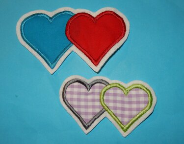 Stickdatei Doppeltes Herz Herzapplikation - Sticken