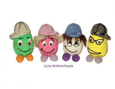 Häkelanleitung Amigurumi Eier - "Crazy Eggs"
