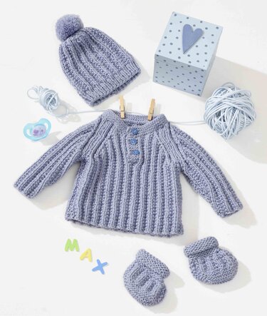 Baby-Set Junge stricken - Bild 2