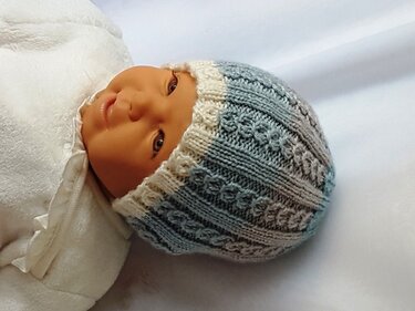 Strickanleitung Babymütze, Baby-Mütze, ca. 3 - 8 Monate  #266
