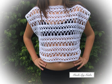 Häkel-Anleitung Crop Top - bauchfreies Oberteil - Häkeln