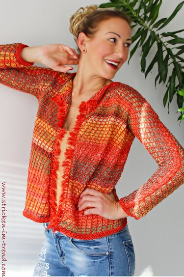 Strickanleitung für Damenweste in allen Größen | Strickweste TROPICAL #2 - Bild 3