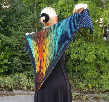 Schmetterlingstuch Illusionsstricken