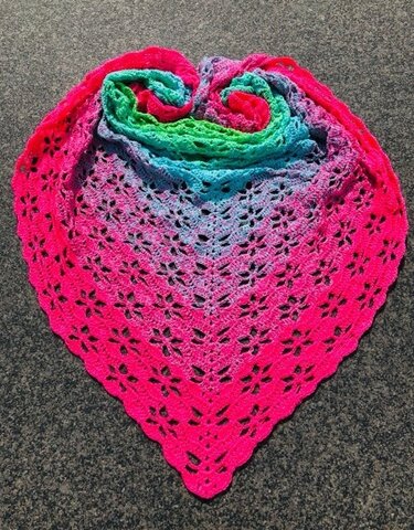 Dreieckstuch Magic Flower - Häkeln