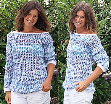 Kuschelpulli, Gr. S - XL (leicht an alle Größen anzupassen) - Häkeln